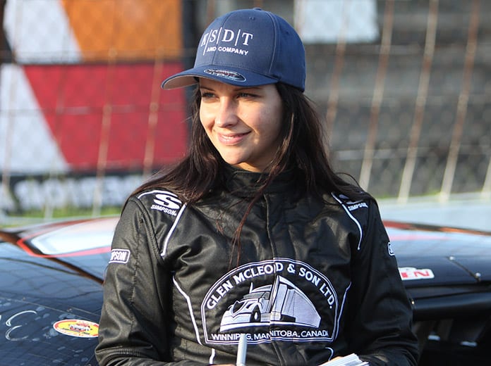 Amber Balcaen will compete in two super late model events this year for Kyl...