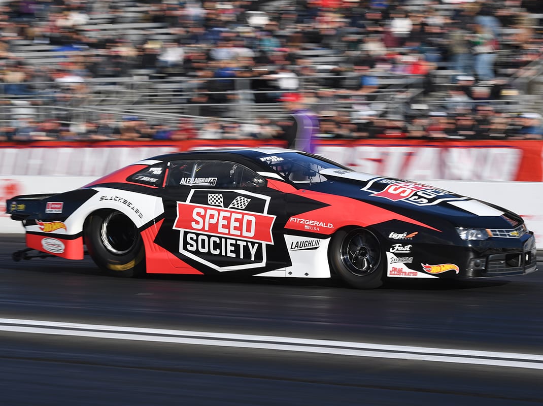 Alex Laughlin in action in 2019. (NHRA Photo)