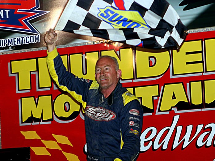 Billy Decker won Sunday's Short Track Super Series Modified feature at Thunder Mountain Speedway. (Dave Dalesandro Photo)