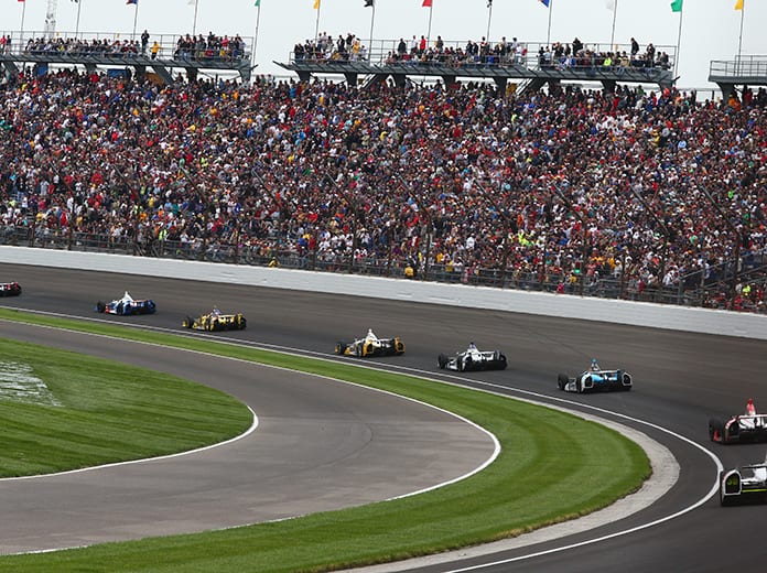 Action from the 97th Indianapolis 500. (IMS Archives Photo)