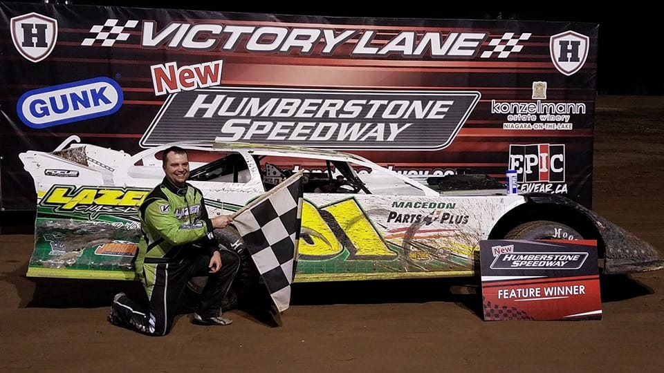 Chad Homan won the RUSH Late Model feature Sunday at New Humberstone Speedway.