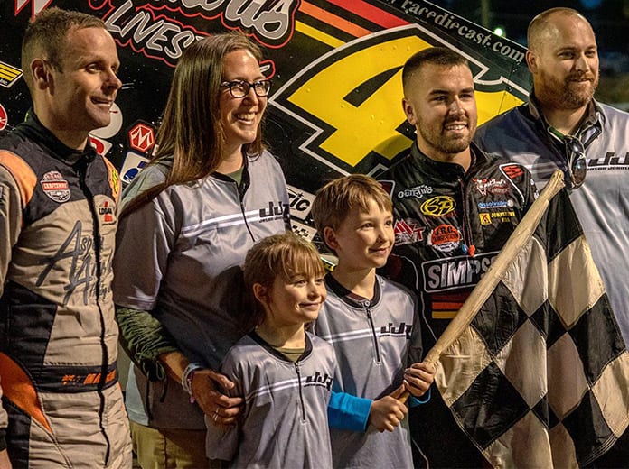 Jason Johnson Racing helped make Ayden Gora's dream come true on Wednesday at Lincoln Speedway. (Finishline Productions Photo)