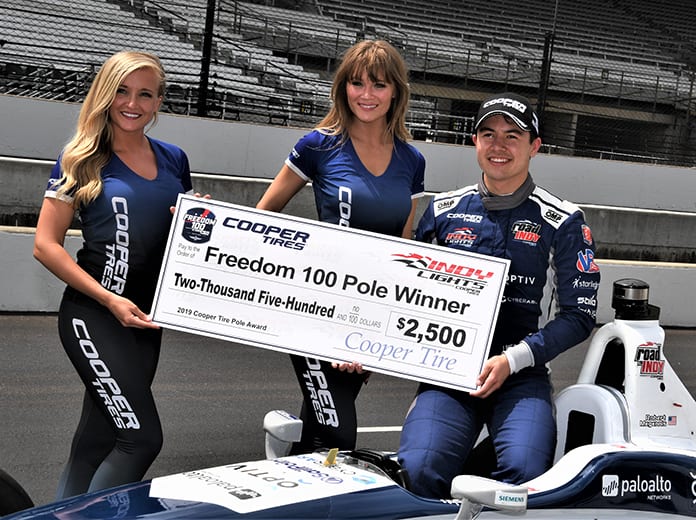 Robert Megennis topped qualifying for the Freedom 100 Thursday at Indianapolis Motor Speedway. (Al Steinberg Photo)