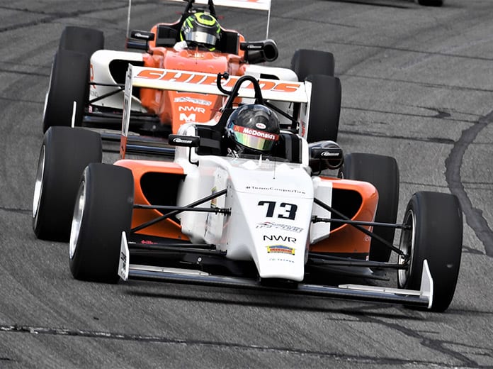 Cameron Shields won Friday's USF2000 event at Lucas Oil Raceway. (Al Steinberg Photo)