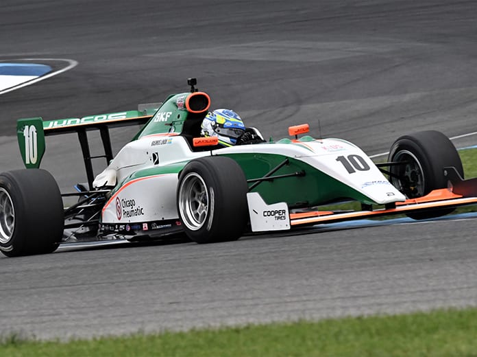Rasmus Lindh secured his first Indy Pro 2000 triumph on Friday at Indianapolis Motor Speedway. (Al Steinberg Photo)