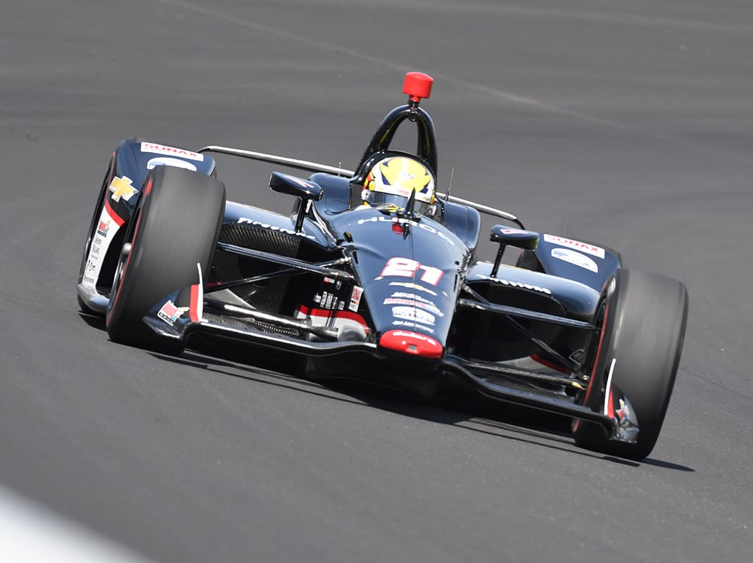 Spencer Pigot was fastest in Indianapolis 500 qualifying Saturday at Indianapolis Motor Speedway. (Al Steinberg Photo)