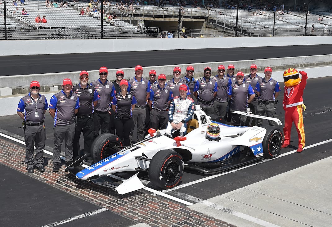 Ben Hanley and the DragonSpeed Indy car team. (IndyCar photo)