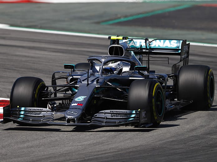 Valtteri Bottas led the way during Formula One practice Friday in Spain. (Mercedes Photo)