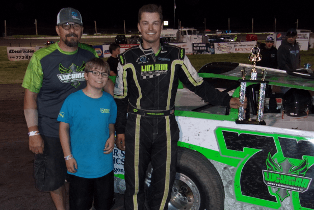 Preston Luckman won the 25-lap late model feature Saturday night at Southern Oregon Speedway