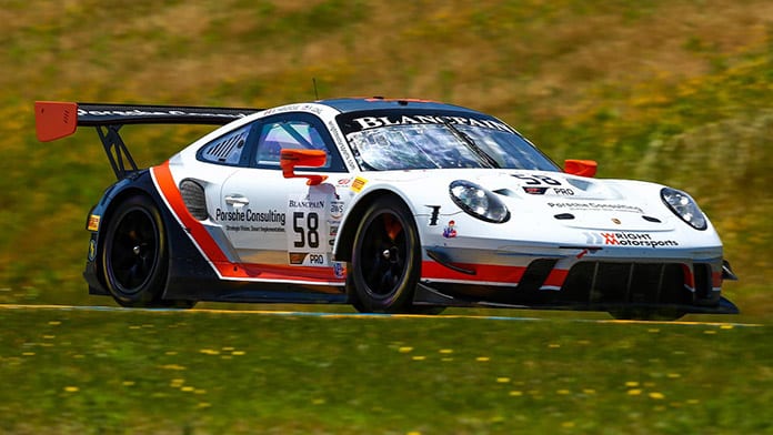 Scott Hargrove and Patrick Long triumph Sunday in Blancpain GT World Challenge America competition at Sonoma Raceway.
