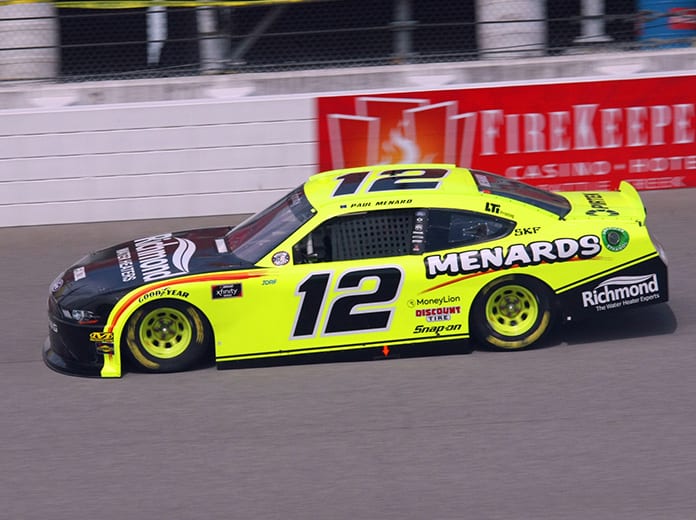 Paul Menard has earned the pole for Saturday's NASCAR Xfinity Series race at Michigan Int'l Speedway. (Todd Ridgeway Photo)