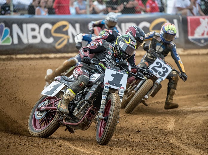 Jared Mees and the stars of American Flat Track are heading to the Allen County Fairgrounds this weekend in Ohio. (Scott Hunter/AFT Photo)