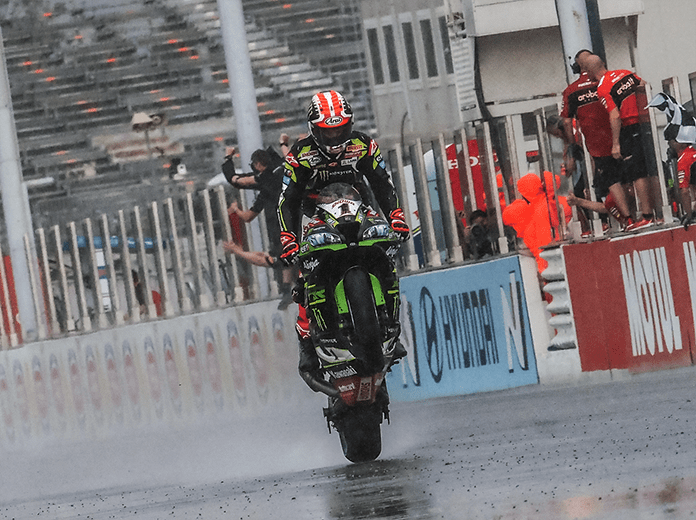 Jonathan Rea rode to victory in Saturday's World Superbike event at Misano World Circuit Marco Simoncelli. (WorldSBK Photo)
