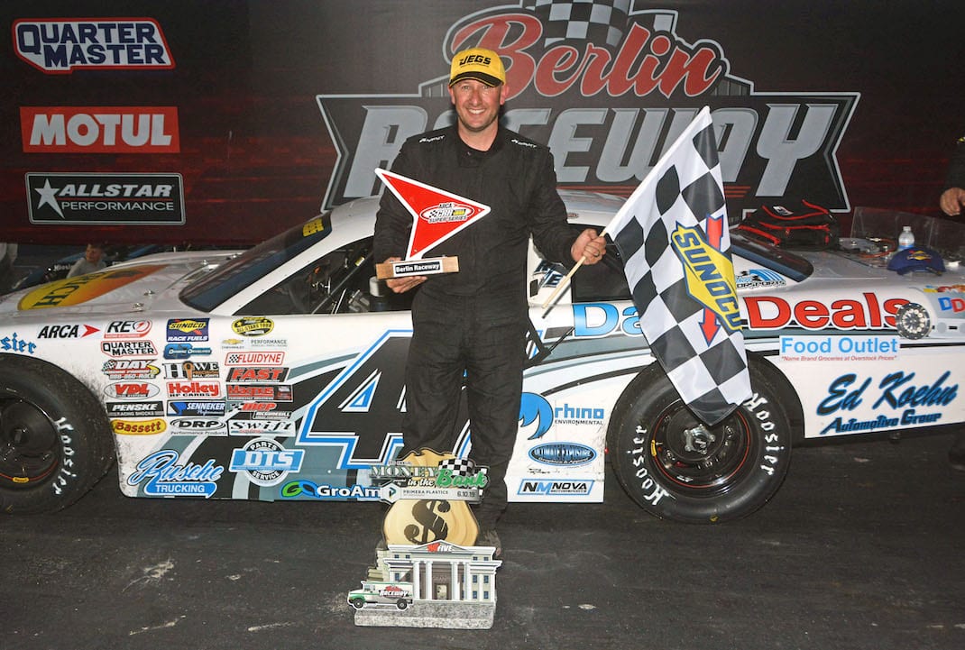 For the second straight year, Brian Campbell took home the big money as he won the third annual Money in the Bank 150 presented by Primera Plastics late model stock car special at Berlin Raceway Monday night