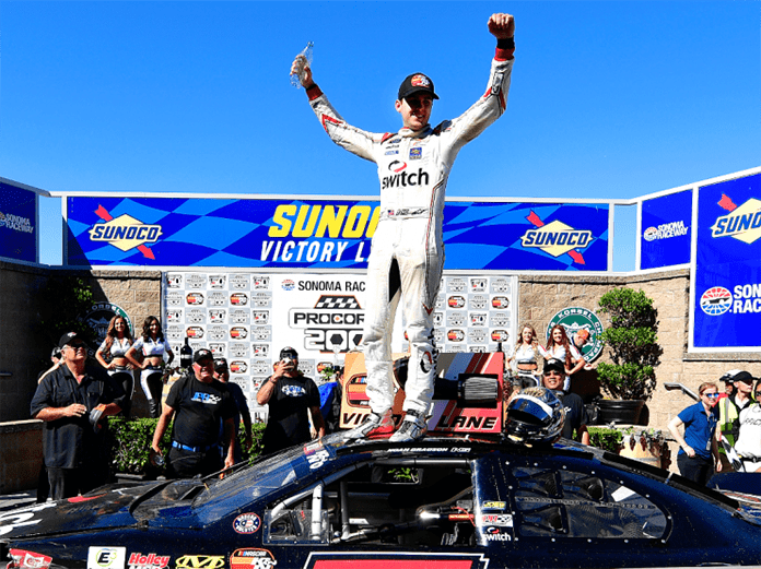Noah Gragson won Saturday's NASCAR K&N Pro Series West event at Sonoma Raceway. (NASCAR Photo)