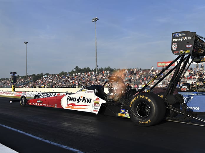 Clay Millican is the top qualifier in the Top Fuel class this weekend at the New England Nationals. (NHRA Photo)