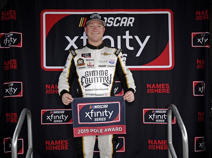 Tyler Reddick will lead the field to the green flag in Friday's NASCAR Xfinity Series race at Daytona Int'l Speedway. (HHP/Alan Marler Photo)