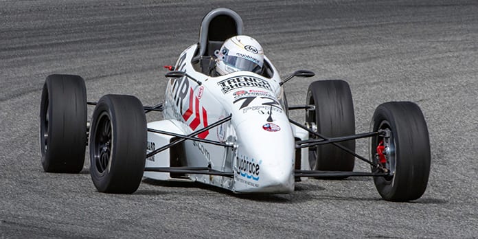 Courtney Crone took the Formula F win Saturday at WeatherTech Raceway Laguna Seca during the Hoosier Super Tour. (Ron Cabral Photo)