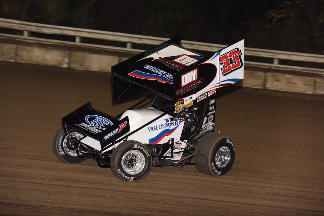Mason Daniel, shown earlier this season, won Thursday's Sprint Invaders feature at Lee County Speedway. (Paul Arch photo)