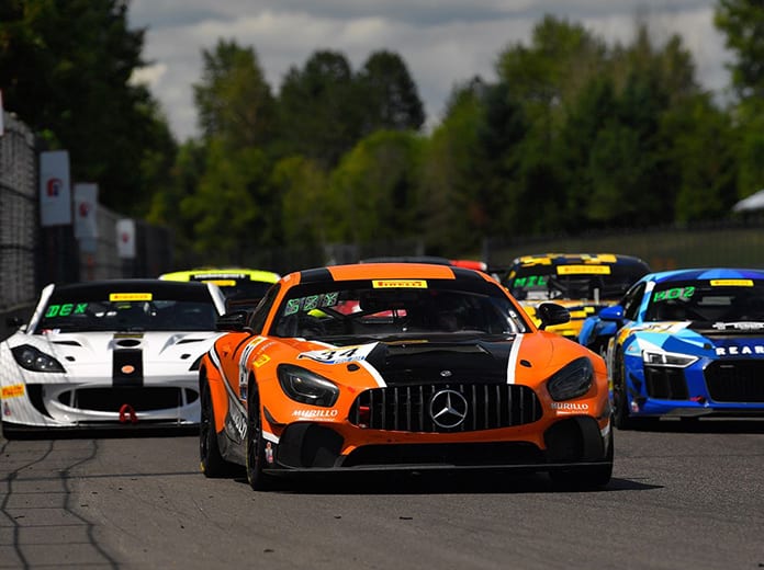 Kenny Murillo and Christian Szymczak drove the No. 34 Murillo Racing Mercedes-AMG GT4 to victory Saturday at Portland Int'l Raceway.