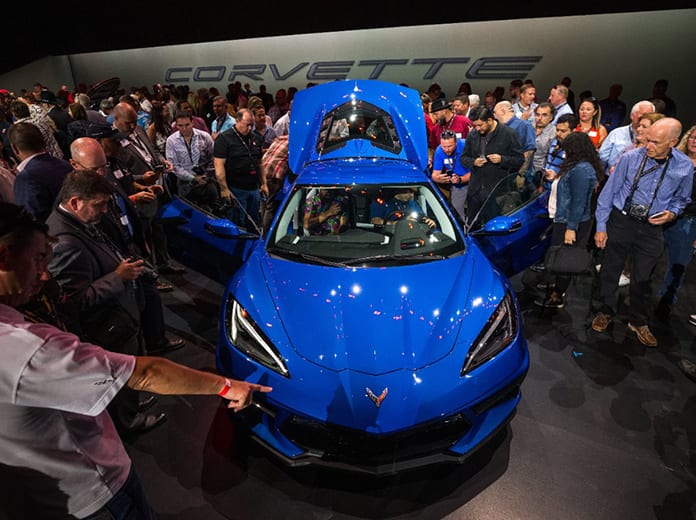 Chevrolet has introduced the 2020 Corvette Stingray, the brands first production mid-engine Corvette (Dan MacMedan/ Chevrolet Photo)