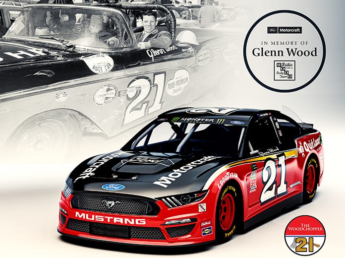 Wood Brothers Racing and Paul Menard will honor the late Glenn Wood during the Southern 500.