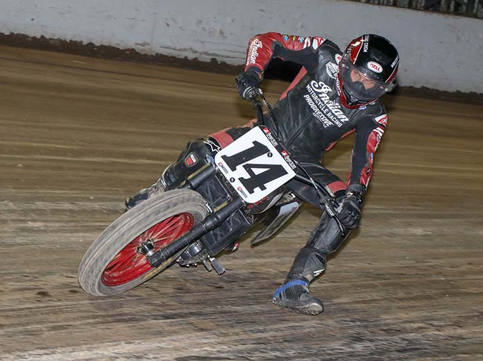 Briar Bauman rebounded with an American Flat Track victory Saturday at Weedsport Speedway. (Scott Hunter Photo)