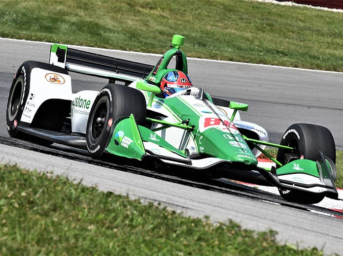 Colton Herta set the fastest lap in NTT IndyCar Series practice on Friday at the Mid-Ohio Sports Car Course. (Al Steinberg Photo)
