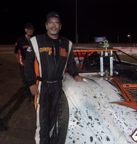 Darren Coffell won Saturday's late model feature at Southern Oregon Speedway.