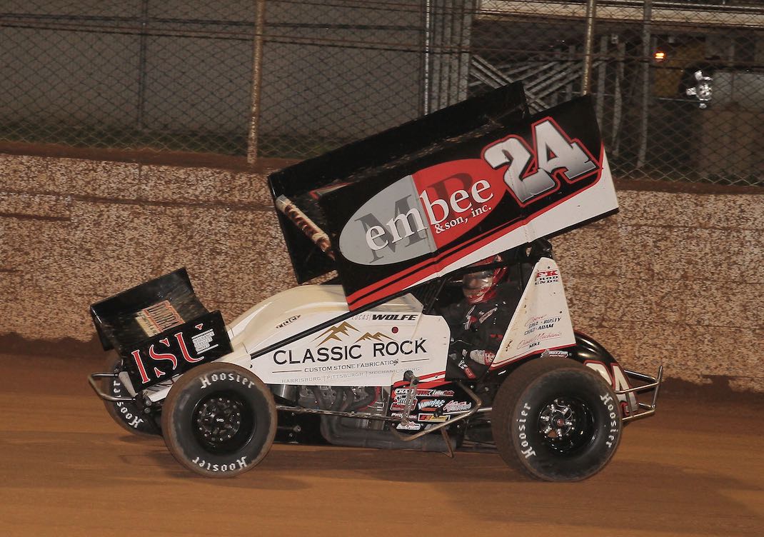 Lucas Wolfe clinched the Pennsylvania Speedweek title with a victory at Port Royal Speedway. (Dan Demarco photo)