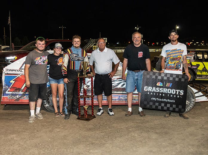 A feature win and consistency throughout made Tom Berry Jr. champion of the IMCA Modified portion of the 30th annual Kupper Chevrolet Dakota Classic Tour. (Byron Fichter Photo)