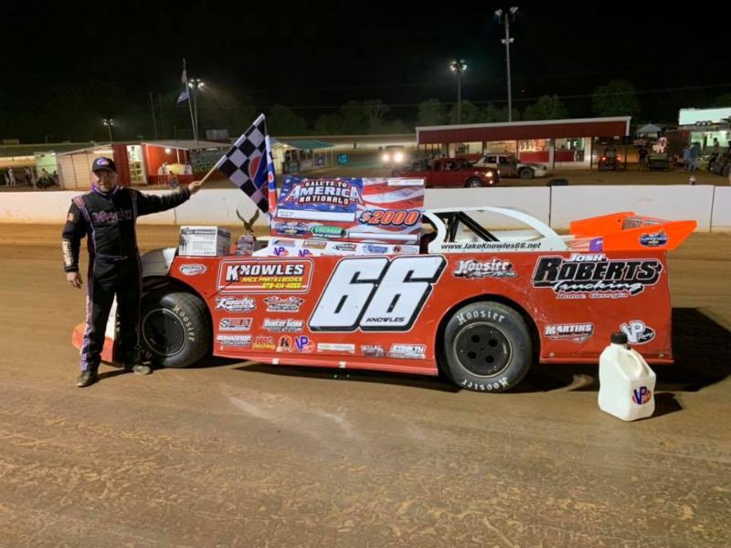 Jakes Knowles led every lap of Friday's Durrence Layne Chevrolet Dirt Late Model Series event at Cochran Motor Speedway. (R.J. Sanders Photo)