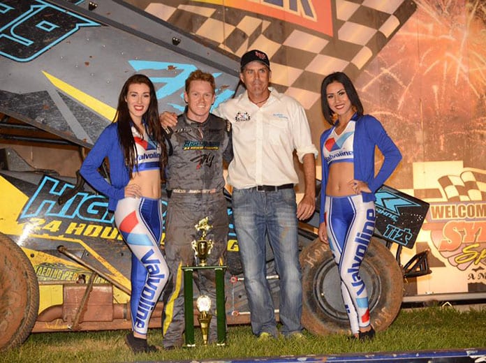 Peter Murphy (second from right) will partner with Brad Sweet (second from left) to present the Fastest Four Days in Motorsports featuring King of the West-NARC Fujitsu 410 Sprint Car Series.