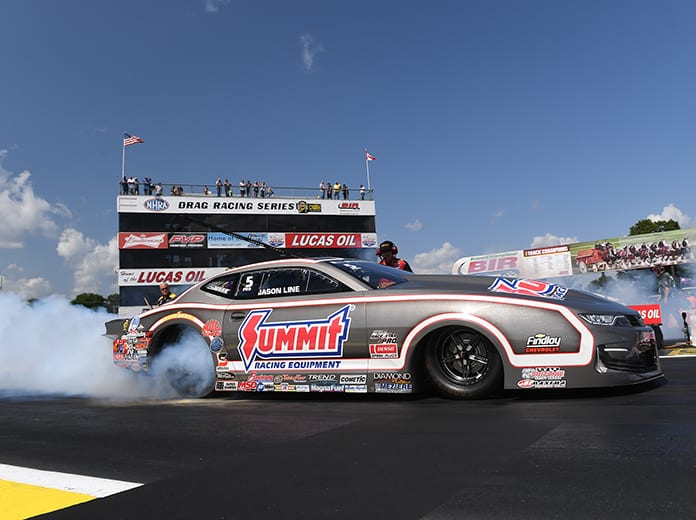 Jason Line raced to the No. 1 position in Pro Stock at Brainerd Int'l Raceway. (NHRA Photo)