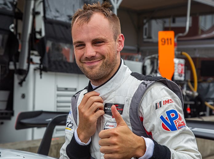 Laurens Vanthoor claimed the pole for Sunday's Michelin GT Challenge at Virginia Int'l Raceway. (Sarah Weeks Photo)