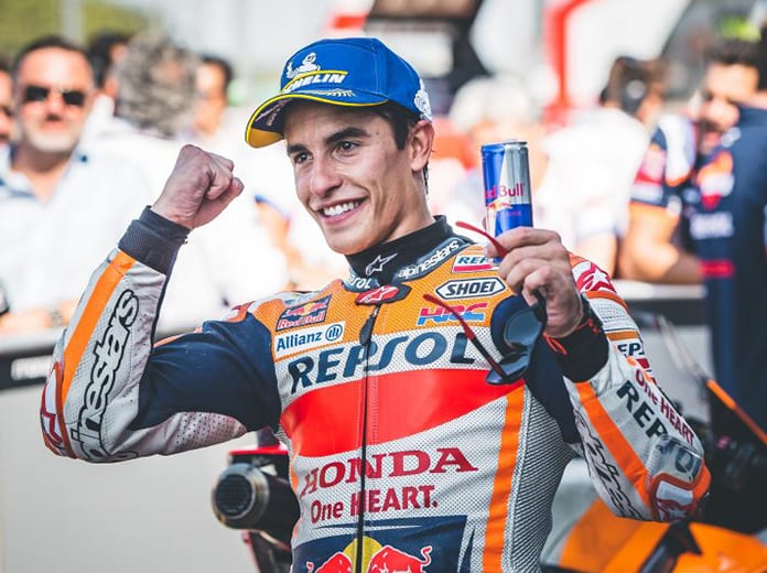 Marc Marquez earned the MotoGP pole at the Silverstone Circuit on Saturday. (Honda Photo)