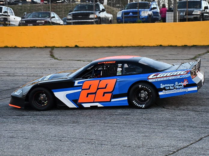 Brandon Lemke raced to a runner-up finish in late model stock car competition on Friday at South Carolina's Anderson Motor Speedway. (MPM Marketing)