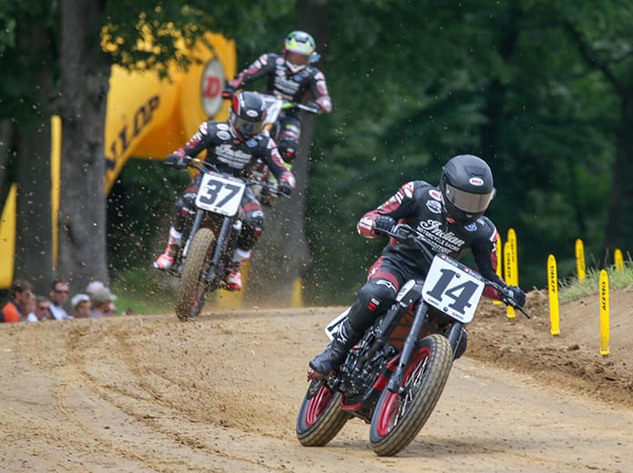 Briar Bauman (14) on his way to victory in the Peoria TT. (Scott Hunter Photo)