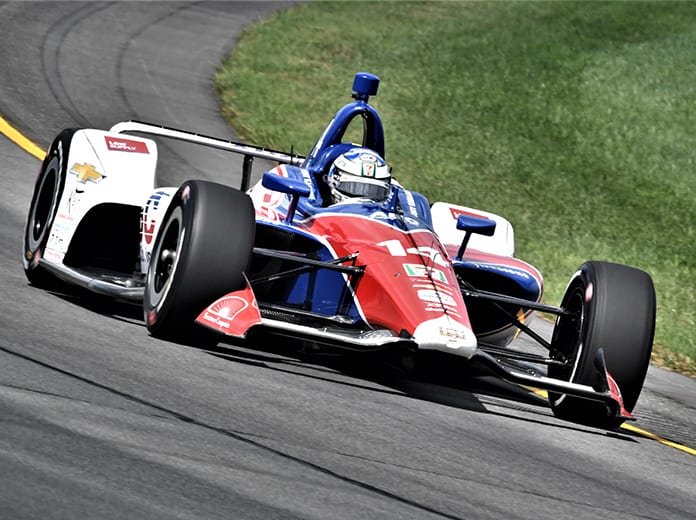 Tony Kanaan was fastest in NTT IndyCar Series practice Saturday at Pocono Raceway. (Al Steinberg Photo)