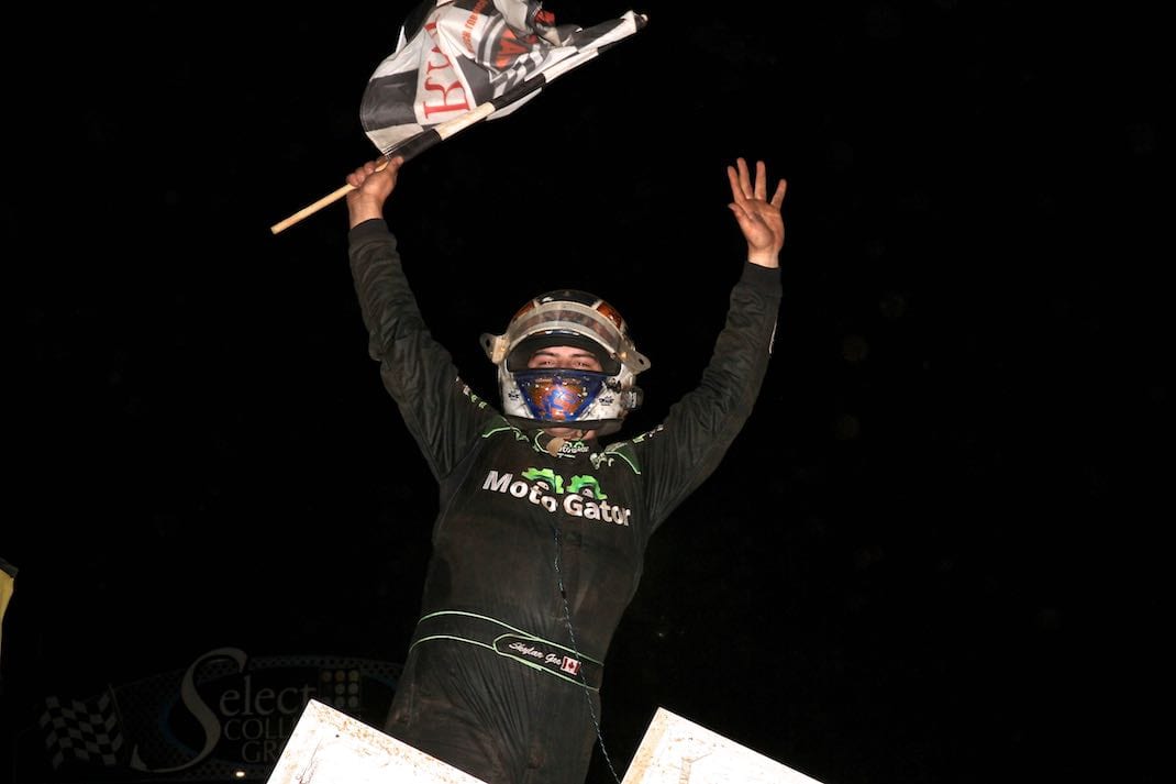 Skylar Gee won Saturday's All Star sprint car feature at Lincoln Speedway. (Dan Demarco photo)