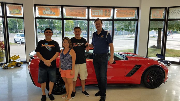 Josh Roberts was the winner of the National Sprint Car Hall of Fame's 2019 Torch Red ZO6 Corvette Sweepstakes.