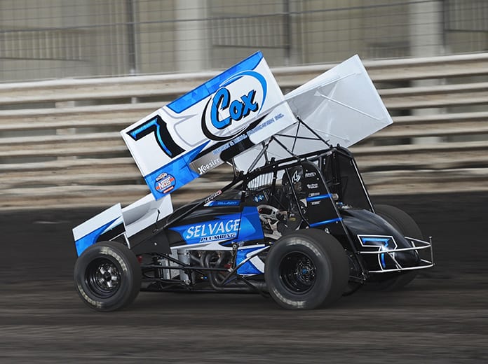 Craig Dollansky hard at work at Knoxville Raceway this year. (Ken Berry Photo)