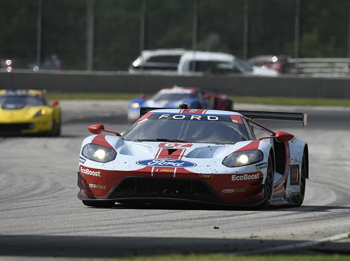 Ryan Briscoe and Richard Westbrook have won the last two GT Le Mans events, helping them close the gap on the Pfaff Motorsports Porsche team. (IMSA Photo)