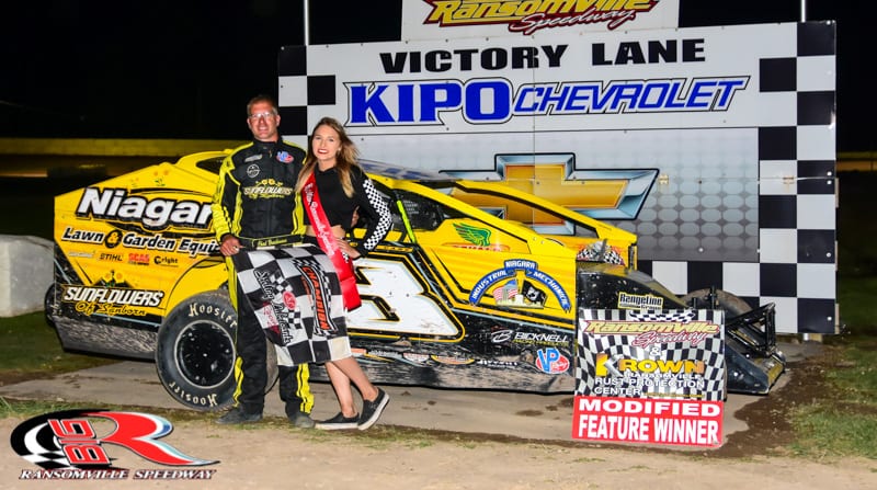 Chad Brachmann got his second-straight Ransomville Speedway modified win on Friday night. (Tom Stevens Photo)