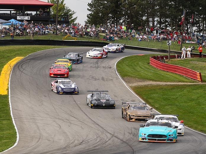 Ernie Francis Jr. leads the Trans-Am Series field Saturday at the Mid-Ohio Sports Car Course.