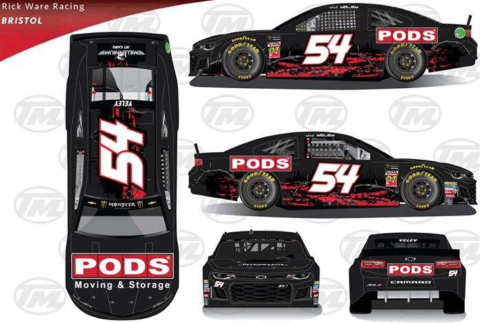PODS Moving & Storage will sponsor Rick Ware Racing and J.J. Yeley this weekend at Bristol Motor Speedway.