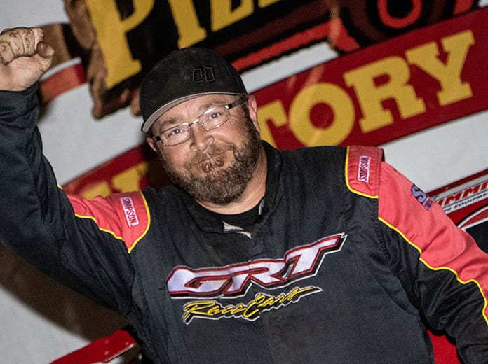 Terry Phillips won Friday's USMTS feature at Rapid Speedway.