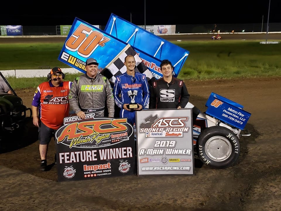 Zach Chappell in victory lane. (ASCS photo)