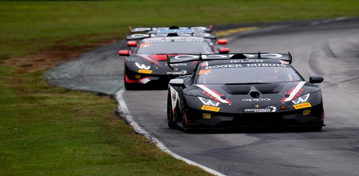 Cedric Sbirrazzuoli and Paolo Ruberti drove the No. 27 entry to victory Saturday at Virginia Int'l Raceway.