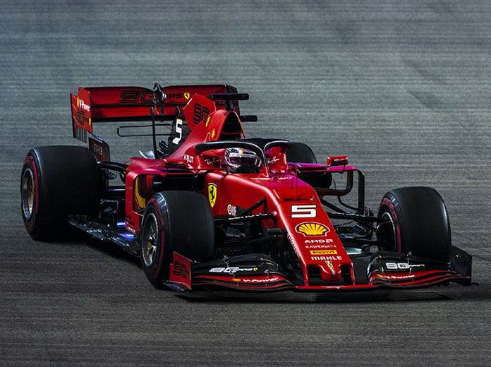 Sebastian Vettel earned his first Grand Prix win of the season Sunday in Singapore. (Ferrari Photo)